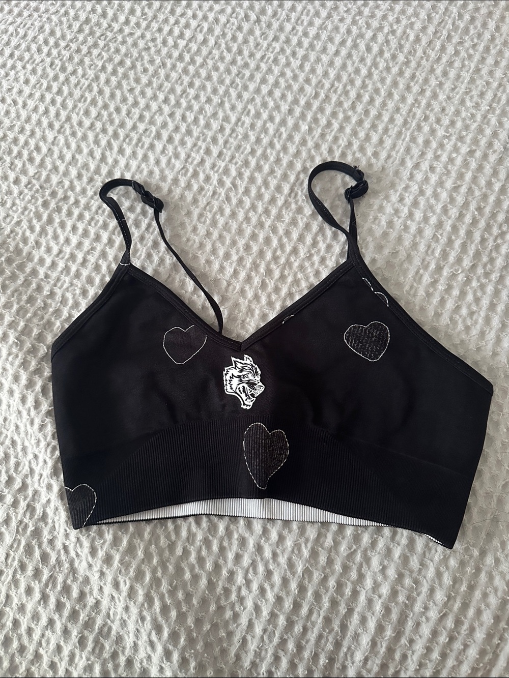 Darc Sport Black Heart-Accent Sports Bra